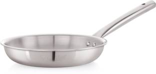 NIRLON Plus Triply 3 Layer Stainless Steel Cookware Fry Pan 24cm |Low Oil Cooking Fry Pan 24 cm diameter 1.7 L capacity