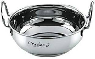 NEELAM Stainless Steel Induction Bottom Kadai 13 22G, 2000 ml Kadhai 27.4 cm diameter 2 L capacity
