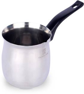 The Indus Valley Stainless Steel Small Turkish Coffee Maker/Warmer with Bakelite Handle - Tea Pot 9.5 cm diameter 0.65 L capacity