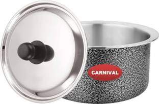 CARNIVAL Aluminium Coating Patila/Bhagona/Tope With Stainless Steel Lid Tope with Lid 6 L capacity 27 cm diameter