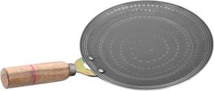 Ptr Pure Iron Hammered Tawa Metal Spoon-Friendly for Chapatis Rotis Loha Tava Thawa Tawa 26 cm diameter