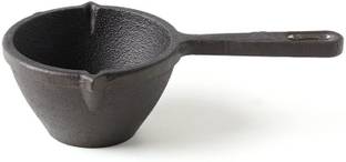 The Indus Valley Pre-Seasoned Cast Iron Vaghar/Baghar for Frying Dal/Spices - 5 inch Tadka Tadka Pan 12.7 cm diameter 0 L capacity