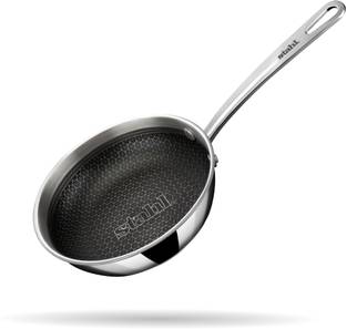Stahl Triply Stainless Steel Artisan Hybrid 6436,16cm, 0.6 Liters Fry Pan 16 cm diameter 0.8 L capacity