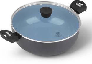 Tower Ceramic Non-Stick Kadhai 28 cm diameter with Lid 4.5 L capacity