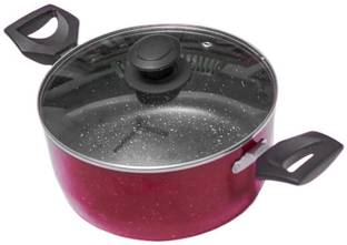 DAIFORT Non-Stick Coated Cake Pot with Glass Lid & Double Side Bakelite Handle, Cake Pot 20 cm diameter 2.3 L capacity with Lid