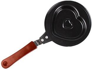 Right Traders Healthy Nonstick Stainless Steel Frying Pan Eco Fry Pan Skillet Heart (Multicolor) - (Pack of 1) Tawa 8 cm diameter with Lid