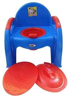 KORBOX Toilet Potty Training Seat Chair with Upper Closing Lid and Removable Bowl (Red, 6-24 Month) Potty Seat