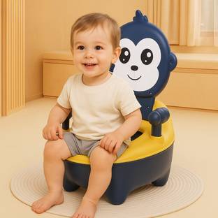 Little Olive Monkypot Baby Potty Seat with Backrest & Handles | Cute Monkey Design | Age 1+ Potty Seat