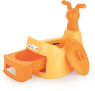 FABLE Toilet Trainer Baby Potty Seat Cartoon Face with Removable Tray & Closing Lid Baby World Baby Potty Seat Potty Seat