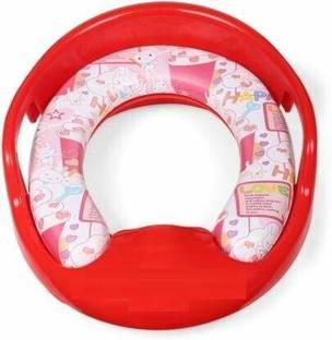 KORBOX Toilet Trainer Soft Cushion Baby Potty Seat with Handle and Back Support Toilet Seat for Western Toilet Potty Seat Potty Seat