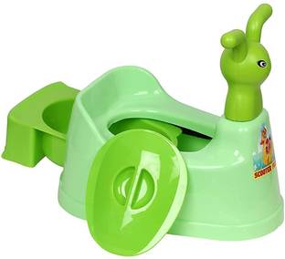 Maxwell Plastic Scooter Style Baby Potty Seat with Removable Tray (Green) Potty Seat