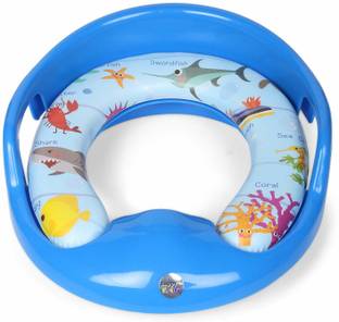 Nabhya Toilet Trainer Soft Cushion Baby Potty Seat With Handle And Back Support Toilet Seat For Western Toilet Potty Seat