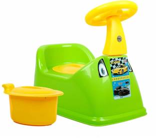 नाभया Toilet Trainer Baby Potty Seat My Car Designed With Removable Bowl & Closing Lid पॉटी सीट
