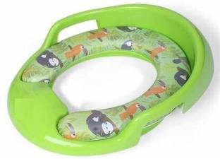 KORBOX Toilet Trainer Soft Cushion Baby Potty Seat with Handle and Back Support Toilet Seat for Western Toilet Potty Seat Potty Seat