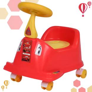 DANDLES Rider Potty Chair with Wheels and Removable Tray with Cover Handle bar Potty Box
