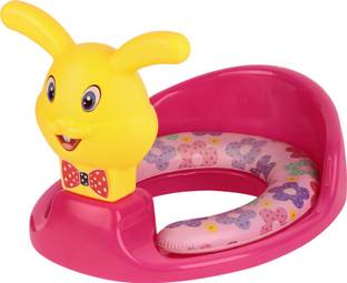 Nabhya Toilet Trainer Soft Cushion Baby Potty Seat With Rabbit Handle And Back Support Potty Seat