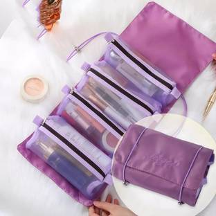 Grilazza 4 in 1 Hanging Roll-Up Foldable Portable Detachable cosmetic Makeup Toiletry Bag