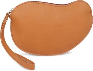 Yelloe Brown mango shape Girls Cosmetic Bag