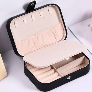 Rossella Double Layer Waterproof Woman Travelling PU Leather Makeup Storage Box