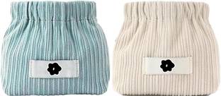 ZOVISU 2Pcs Small Makeup Pouch Soft Corduroy Coin Pouch Coin Purse