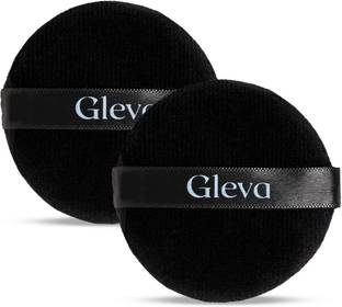 Gleva Round Powder Puff Face Makeup Sponge, Foundation Blending, Beauty Blender Set