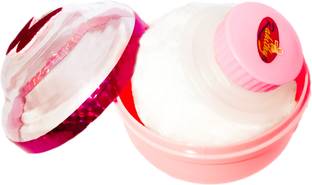 Cihoco Premium Quality Baby Skin Care Powder Puff With Box Holder Container For New Born - (Pink)