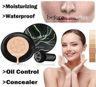 sunisa A Professional mashroom Head Air Cusion Soft Puffs & Mousturised Cream