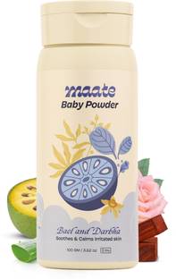 MAATE Baby Powder Keeps Skin Soothes & Calm Enriched Bael Fruit & Red Sandal - 100 gm