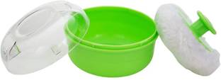 WEEPER Powder Container Soft Touch for Baby Talcum Powder Storage Puff Box Green