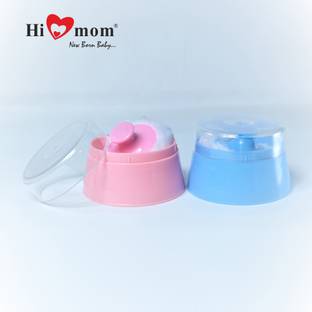 HI MOM Premium Baby Powder Puff with Case Baby Skin Care Soft Touch, Travel Kit