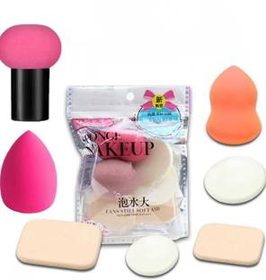 mkldsrh make up beauty blender & powder puff sponge combo set with mushroom beauty blender