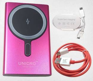 UNICRO 10000 mAh 15 W Wired & Wireless With MagSafe Compact Pocket Size Power Bank