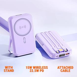 Unix 10000 mAh 15 W Wired & Wireless With MagSafe Ultra Compact Pocket Size Power Bank