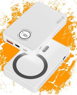 Unix 10000 mAh 15 W Wired & Wireless With MagSafe Ultra Compact Pocket Size Power Bank