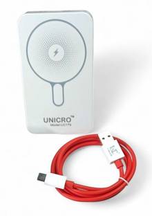UNICRO 10000 mAh 15 W Wired & Wireless With MagSafe Compact Pocket Size Power Bank