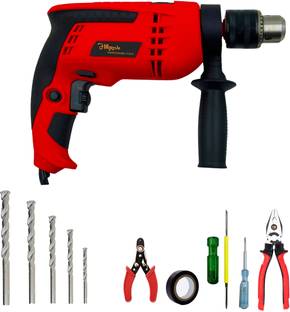 Hillgrove HGCM1167M2 700W Drill Machine with 5Pcs Hand Tool Kit, 5Pcs Masnory Drill Bits for Making Ho...