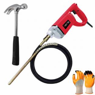 RanPra CONCERETE VIBRATOR MACHINE WITH 1.5 METER LEAD HEAVY DUTY WITH SAFETY GLOVES Pistol Grip Drill