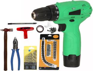 Digital Craft Cordless Drill 12V,2 Utility Tools,T Handle 2 IN 1 Screw Driver Pistol Grip Drill