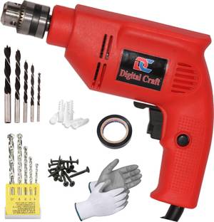 Digital Craft Compact and Powerful Drill – Perfect for Home Use 10mm 550W Drill Machine,5Pc Wood Drill...