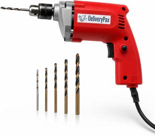 DELIVERYPAX 450W Electric Drill for Home Use | Corded Drill for Wood & Light DIY Work | Includes 5 Dri...