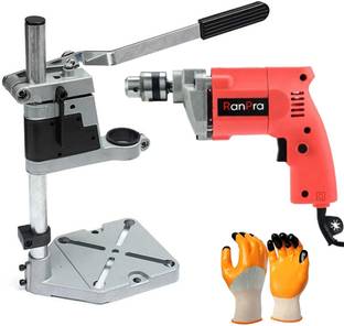 RanPra 10MM HEAVY-DUTY POWER DRILL MACHINE WITH STRONG DRILL STAND Pistol Grip Drill