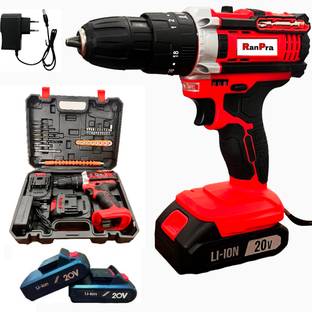 RanPra RP 512 21V CORDLESS DRILL MACHINE WITH 2 BATTERY AND 1 CHARGER AND SOME ACCESSORIES SET Cordles...