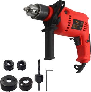 Hillgrove HGCM1074M1 700W Power Drill Machine with 6Pcs Wood Working Hole Saw Drill Bits for Making Ho...