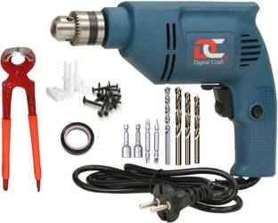 Digital Craft Electric Reversible Drill Machine ,PVC Tape Gypsum Screw Plug,8' Pincer Plier Pistol Gri...