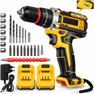 Flipkart SmartBuy Flipkart SmartBuy 21V Cordless Drill Driver Kit with 2 Batteries & Accessories FSB-C...