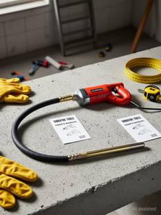 KOUREVON 1400W Heavy duty Concrete Vibrator 13000 VPM 35mm with 5 Feet Needle 1400W Heavy duty Concret...