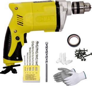 Digital Craft 10MM Electric Drill Machine 300W,1/4 Masnory Drill Bit Set,5Pc Masnory Drill Bit Set for...