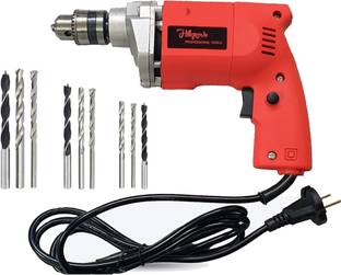 Hillgrove HGCM1014M1 500W Power Drill Machine with 9Pcs All Type Drill Bits for Making Holes in Metal/...