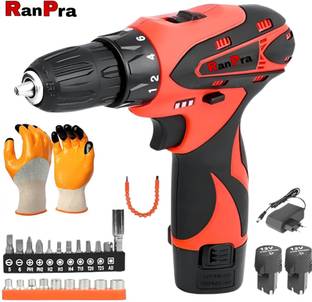RanPra 12Volt Cordless Drill | 12V SCREWDRIVER MACHINE HEAVY DUTY ( DOUBLE BATTERY) Cordless Drill