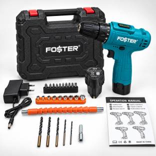FOSTER FCD-412VLI 12V Cordless Drill Driver |Socket Sets | Multi Uses to Fix & Repair FCD-412VLI 12V C...